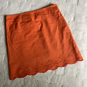 Talbots orange skirt size 12